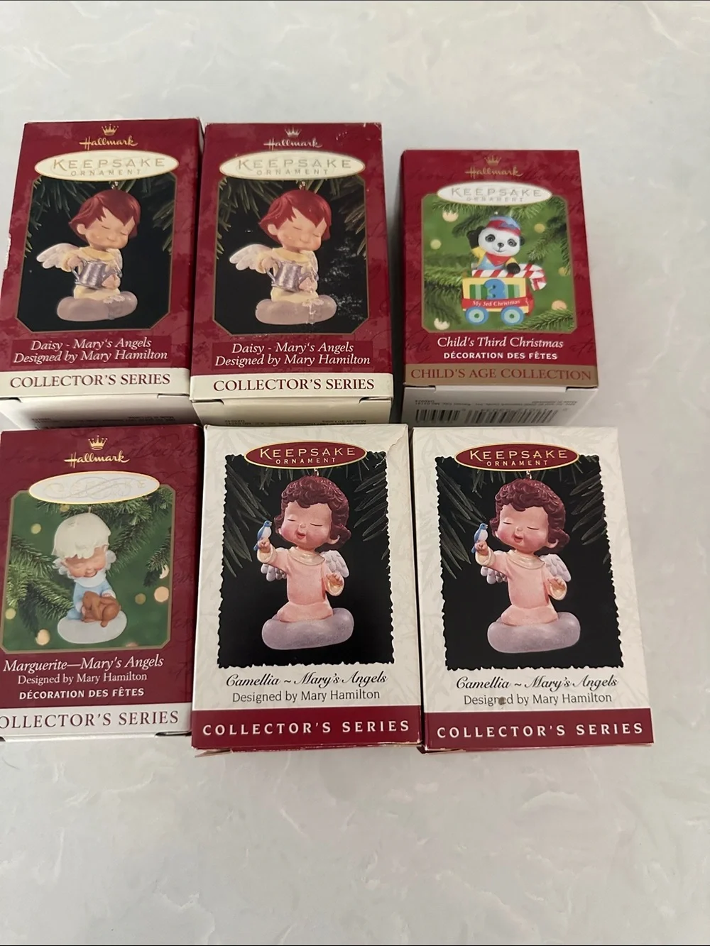 New Lot 14 Hallmark Keepsake Showcase Ornaments Angels Boy Girl Christmas Vtg